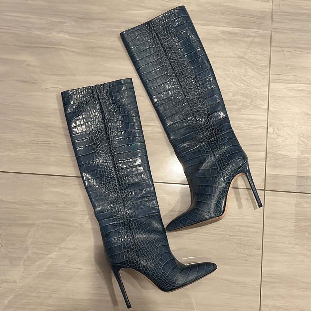 Paris Texas Boots- Blue Croc Embossed